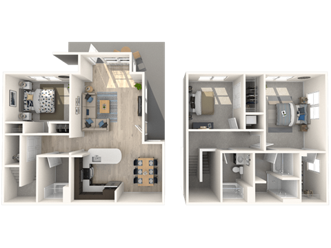 T3.2  Townhome  3 Beds 3 Baths Floor Plan