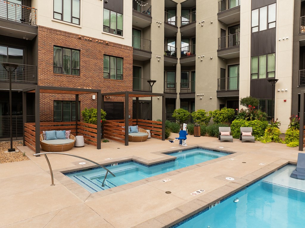 Resort Style Pool with Cabanas