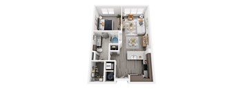 Floorplan A, at The landing at Vinnin Square, 330 Paradise Road