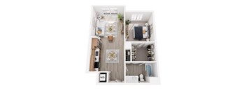 a 1 bedroom floor plan  woodland commons apartments