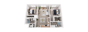 a 2400 sq ft floor plan with a bedroom and living room