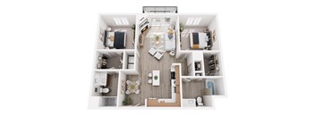 a 1 bedroom floor plan  395