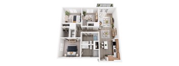 a 2 bedroom192 sq ft floor plan