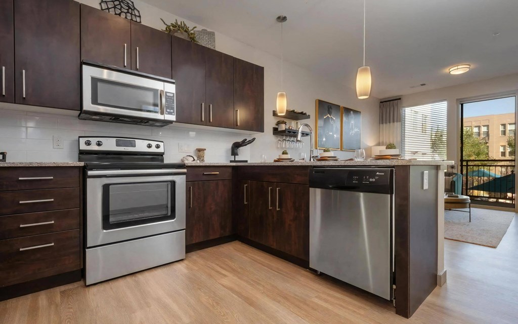 Granite Countertops and Sleek Appliances