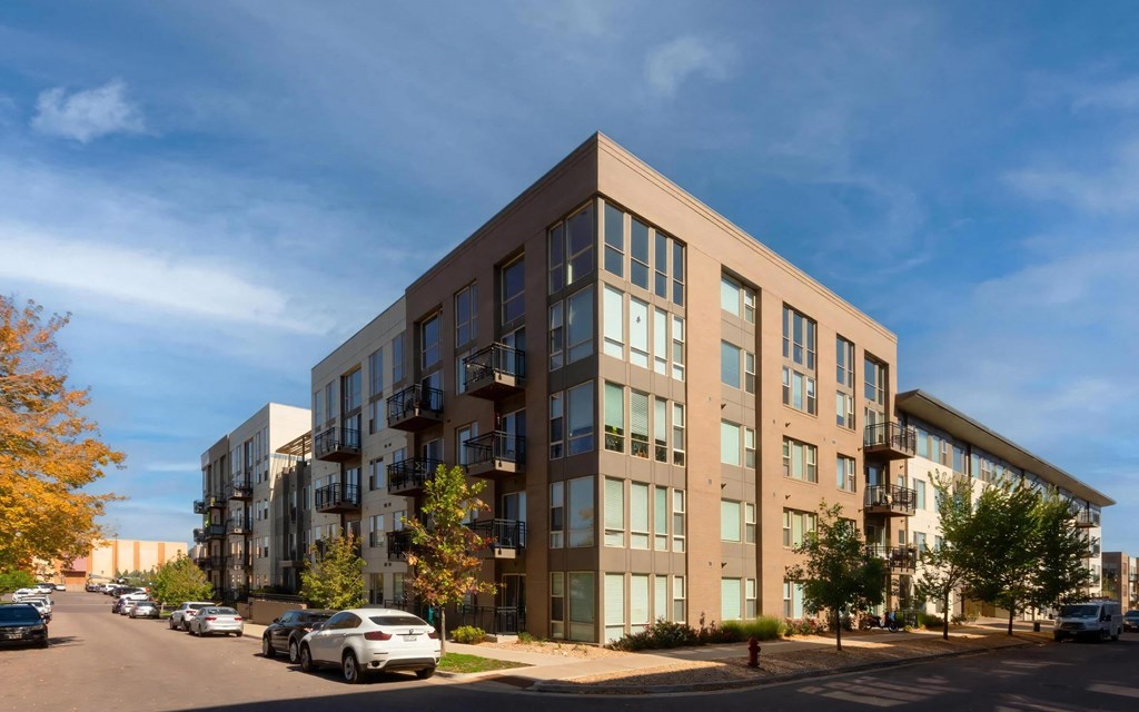 Street View of Building with Balconies