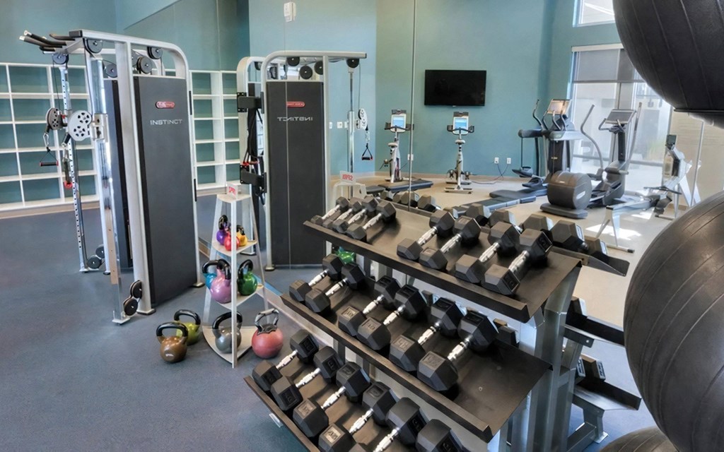 Resident Fitness Center with Free Weights