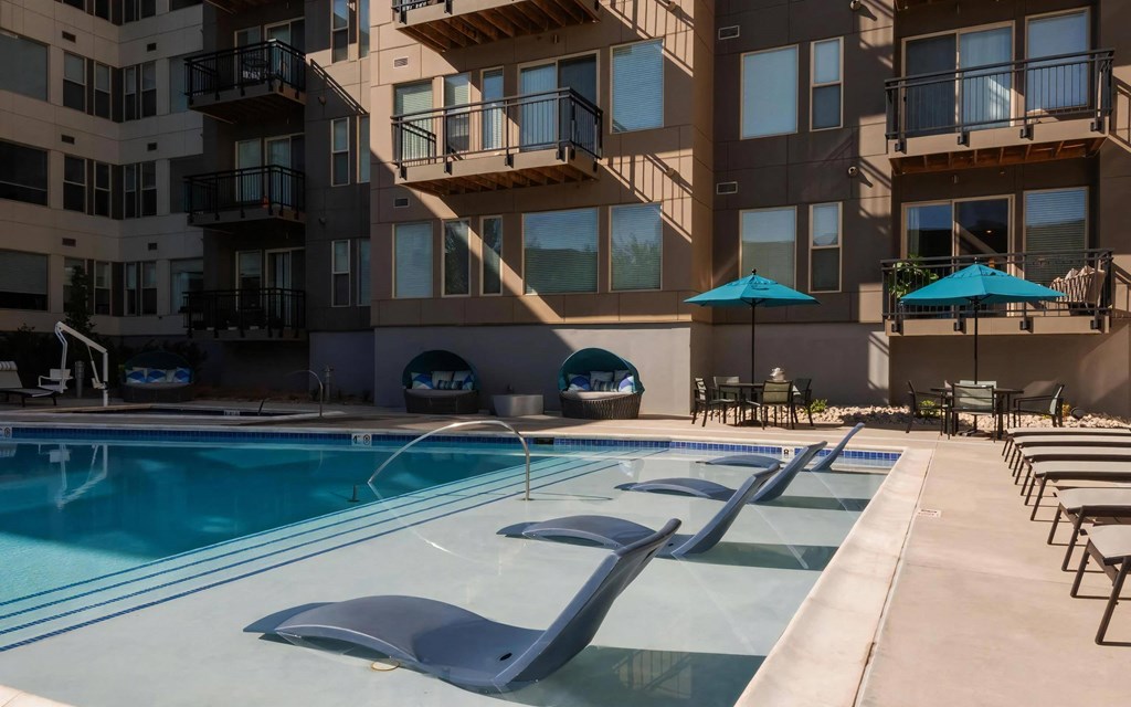 Private Balconies with View of Swimming Pool