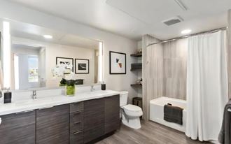 Double Vanities with Large Soaking Tub
