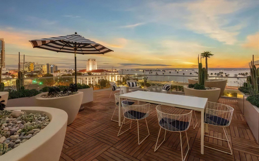 Rooftop Patio at Sunset