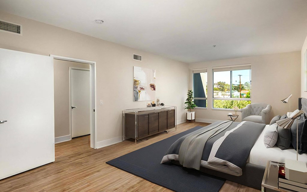Venice on Rose Apartments Bedrooms Oversized Bedrooms with King Size Accommodations