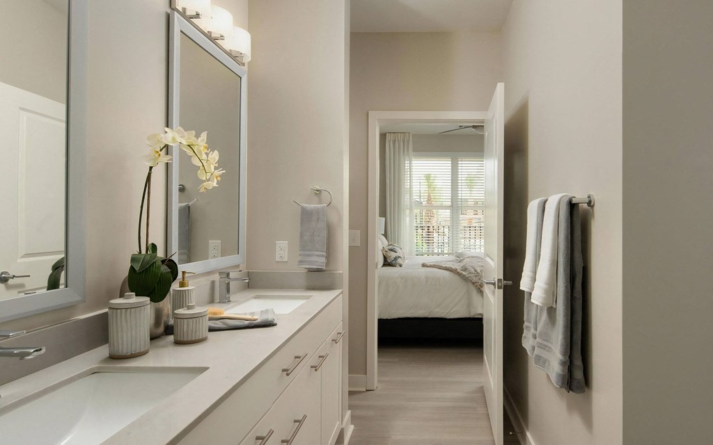 Master Bath with Double Vanities