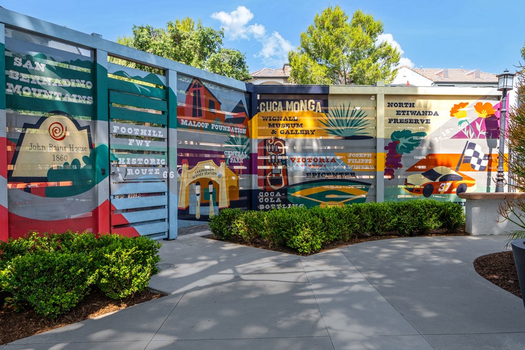 a mural on the side of a building