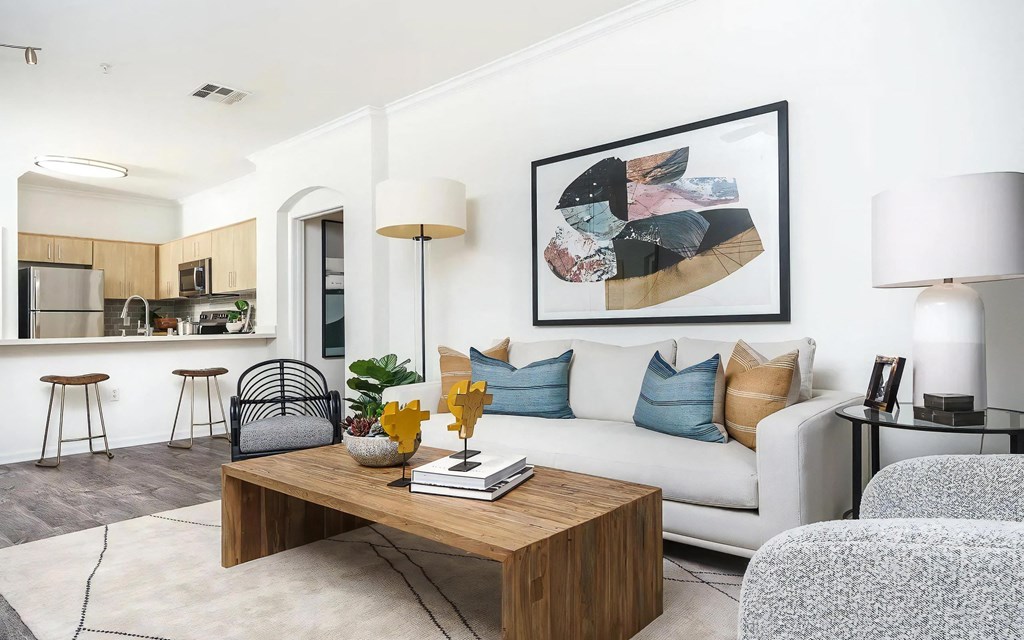 Breakfast Bar Connecting Kitchen and Living Areas