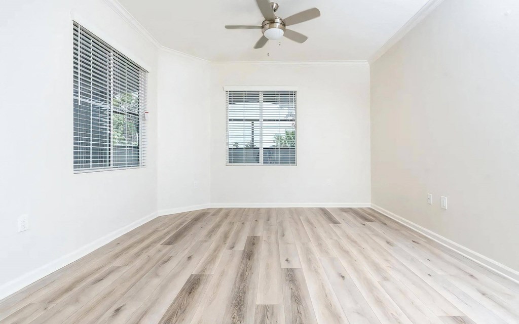 Spacious Room with Ceiling Fan