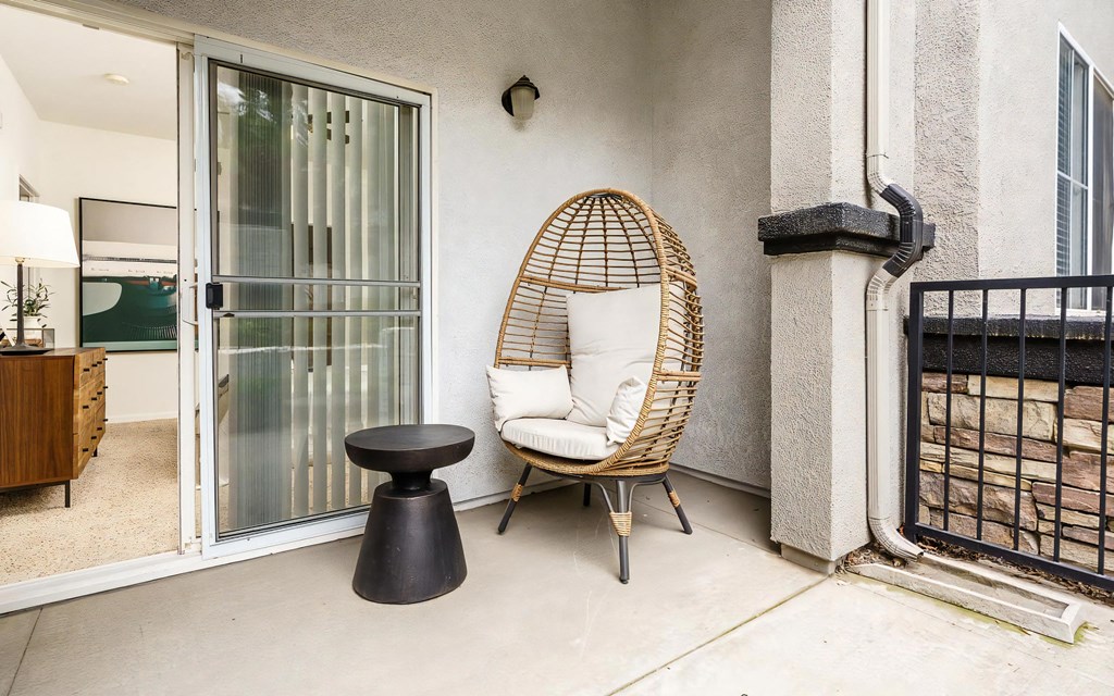 Private Patio with Access From Living Room