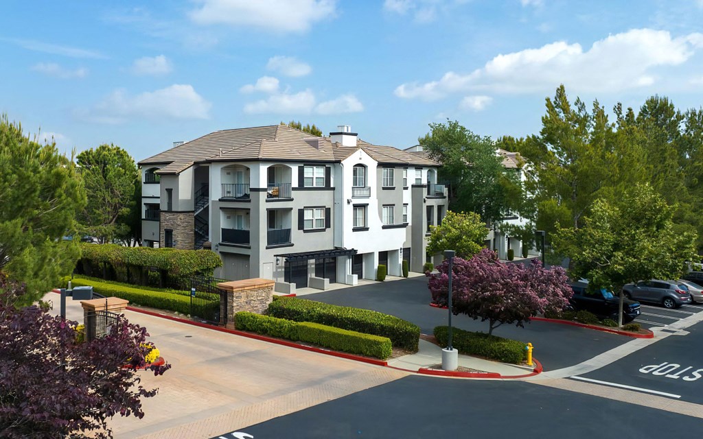 Exterior View of Apartment Homes with Garages