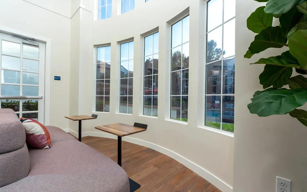 View of Outdoor Patio from Resident Lounge