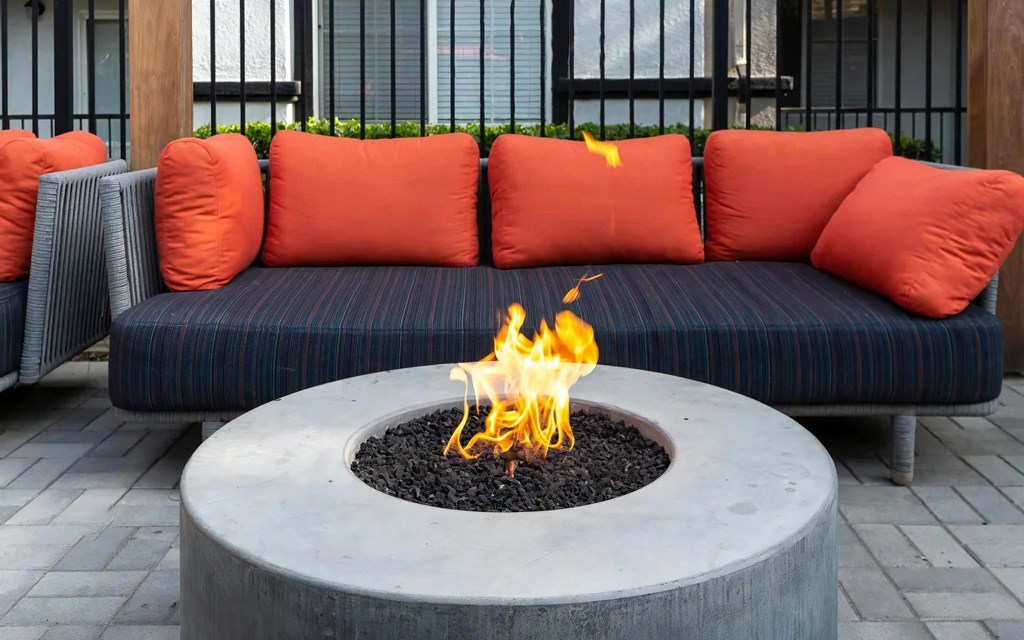 Fire Pit with Couch Seating