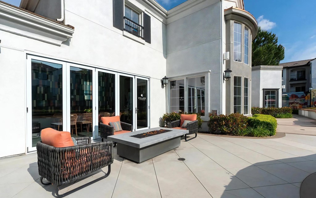 Outdoor Patio with Fire Table