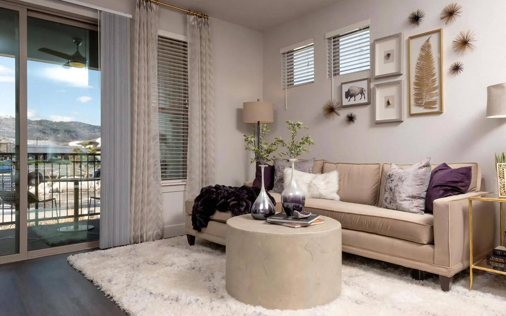 Living Room with Patio Access