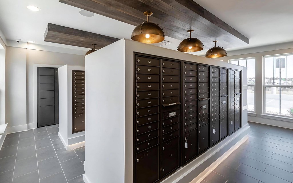 Modern Mail Center With Private Parcel Boxes And Stylish Design