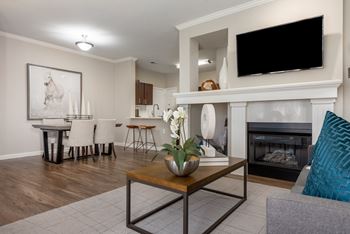 Living Room With Kitchen View at The Windsor, Colorado, 80227