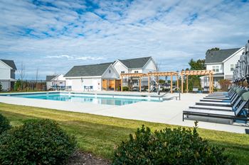 Sundrenched saltwater pool