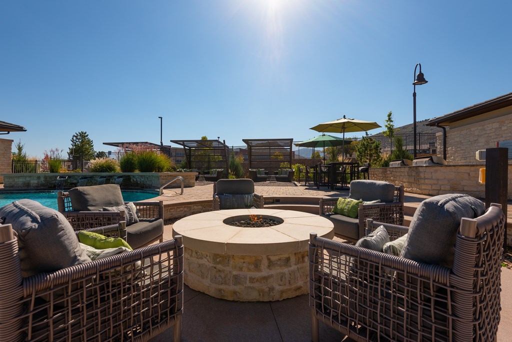 Poolside Fire Lounge And Chairs