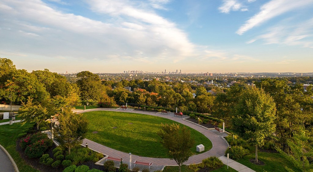 Outdoor Social Spaces with Downtown Boston Views