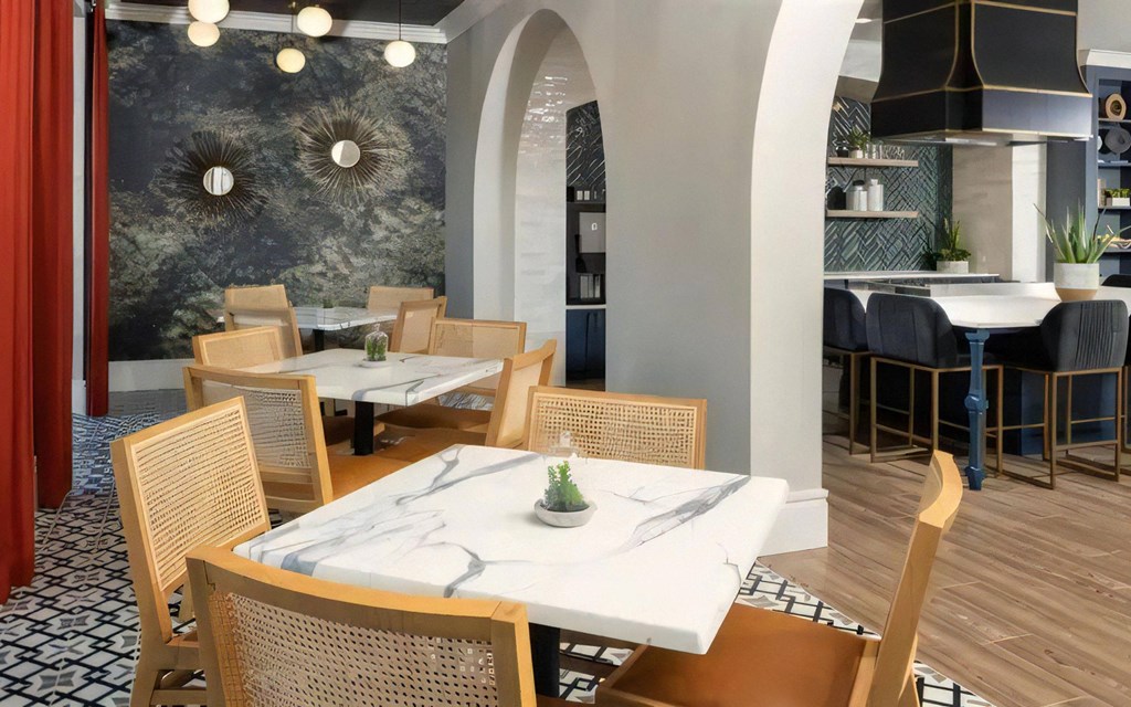 Broadstone Upper Westside Community Lobby Modern Welcome Lobby with Gathering Spaces