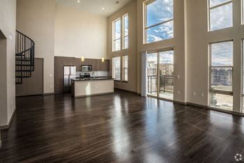Clubhouse kitchen at Trifecta Belmar, Lakewood, CO, 80226