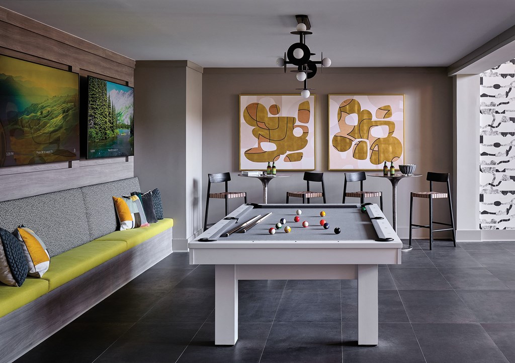 Sports Lounge with Billiards and Multi-Media Center