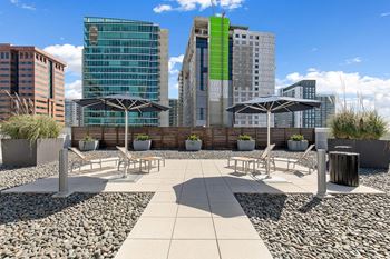 Outdoor view from rooftop at Tens on West, Georgia, 30309