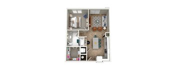 1 bed 1 bath floor plan C at The Lights at Northwinds, Alpharetta