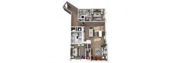 2bed 2 bath floor plan D at The Lights at Northwinds, Alpharetta, GA, 30009