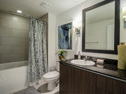 Spa Inspired Bathroom with Extra Counter Space