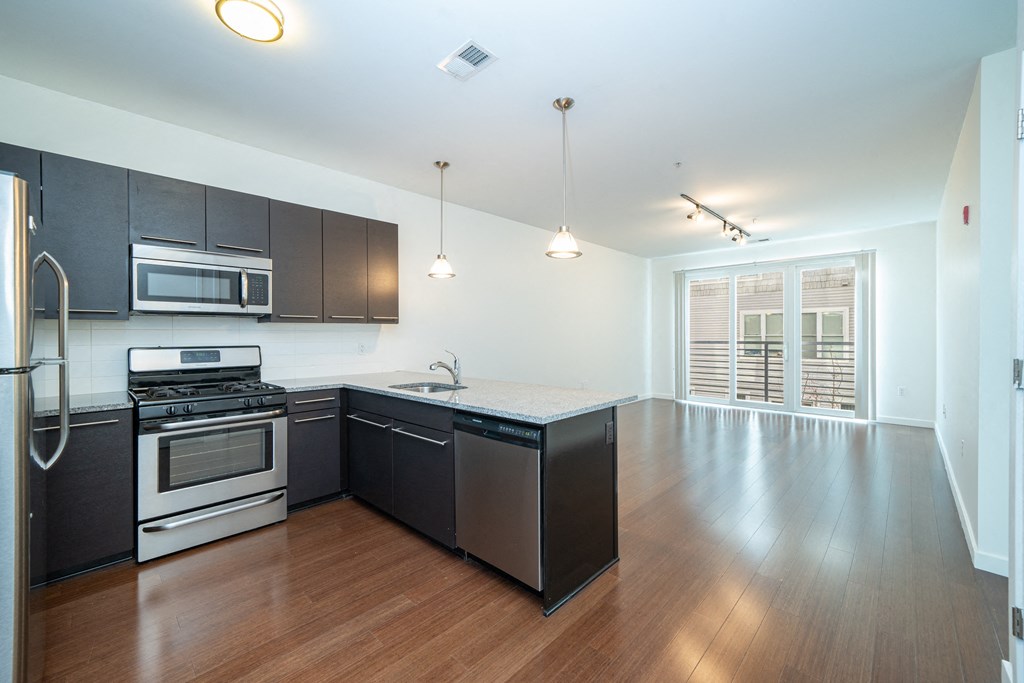Kitchen and living room
