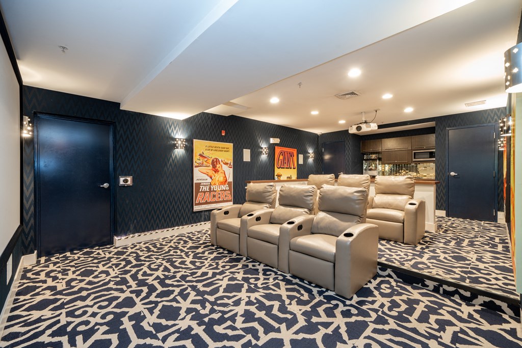 a living room with a couch and a tv