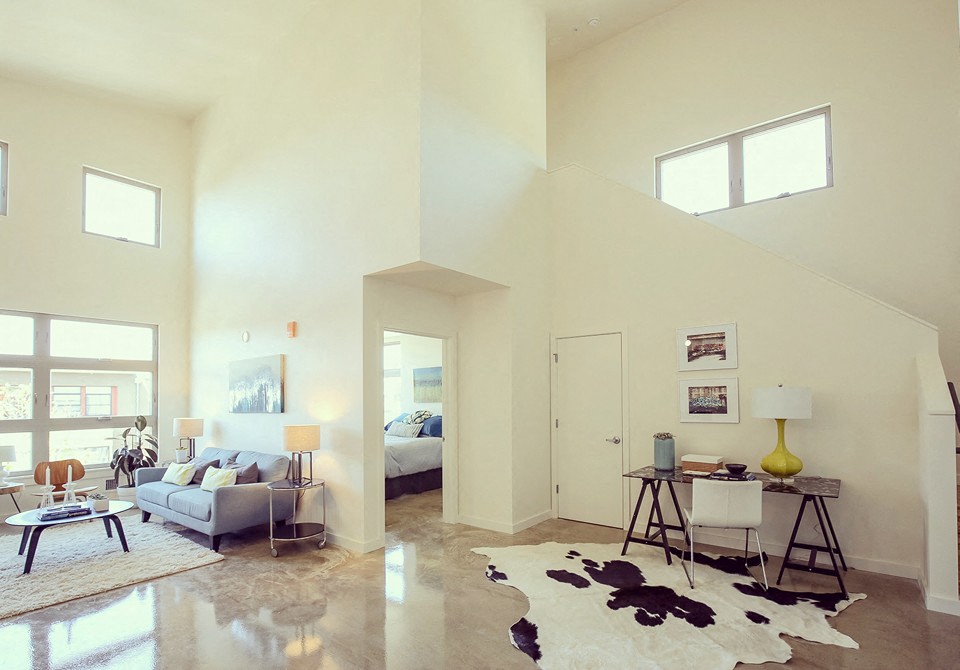 Staged 2 story interior