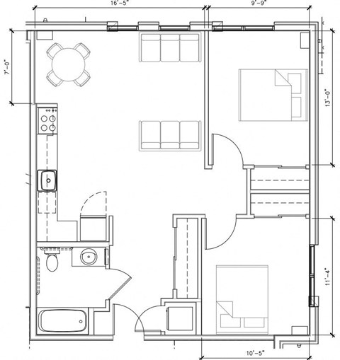 a floor plan of a small house