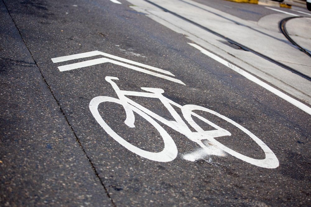 Neighborhood bike lane