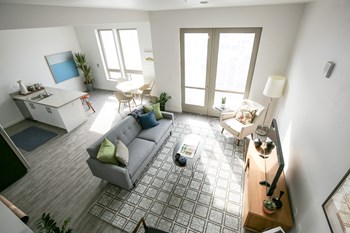Elevated view of staged Living Room - Photo Gallery 5