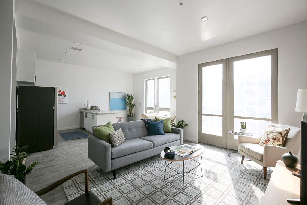 Staged Living/Kitchen view