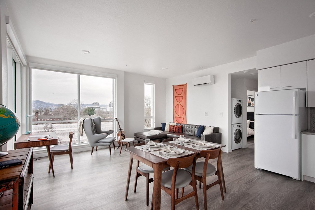 staged dining/living room