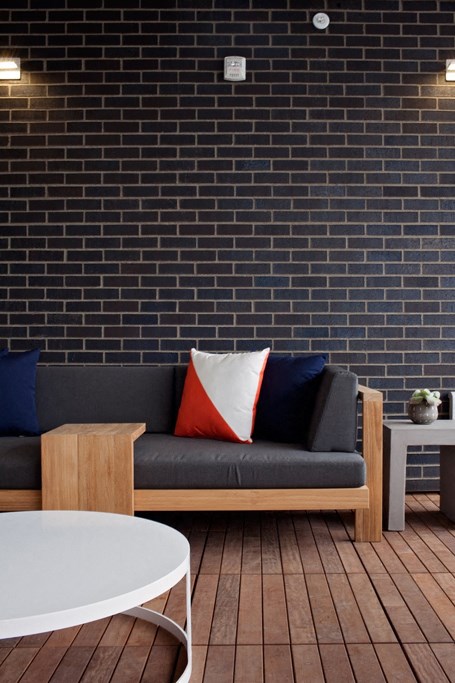 community room couch close up