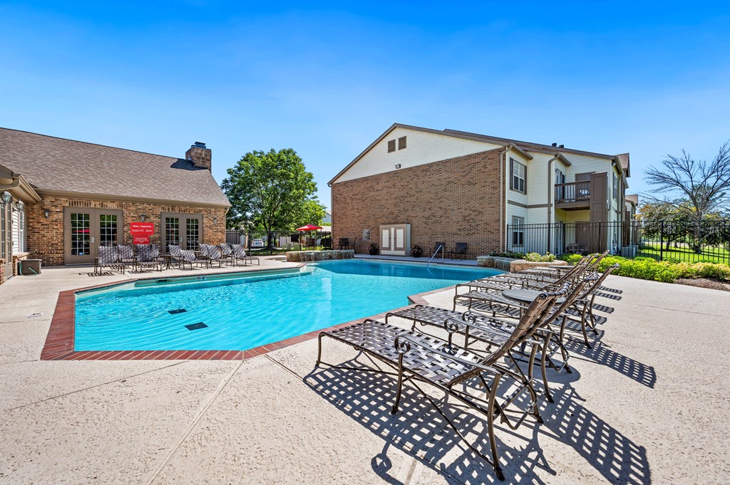 the swimming pool at our apartments