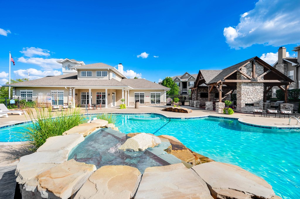 take a dip in the resort style pool