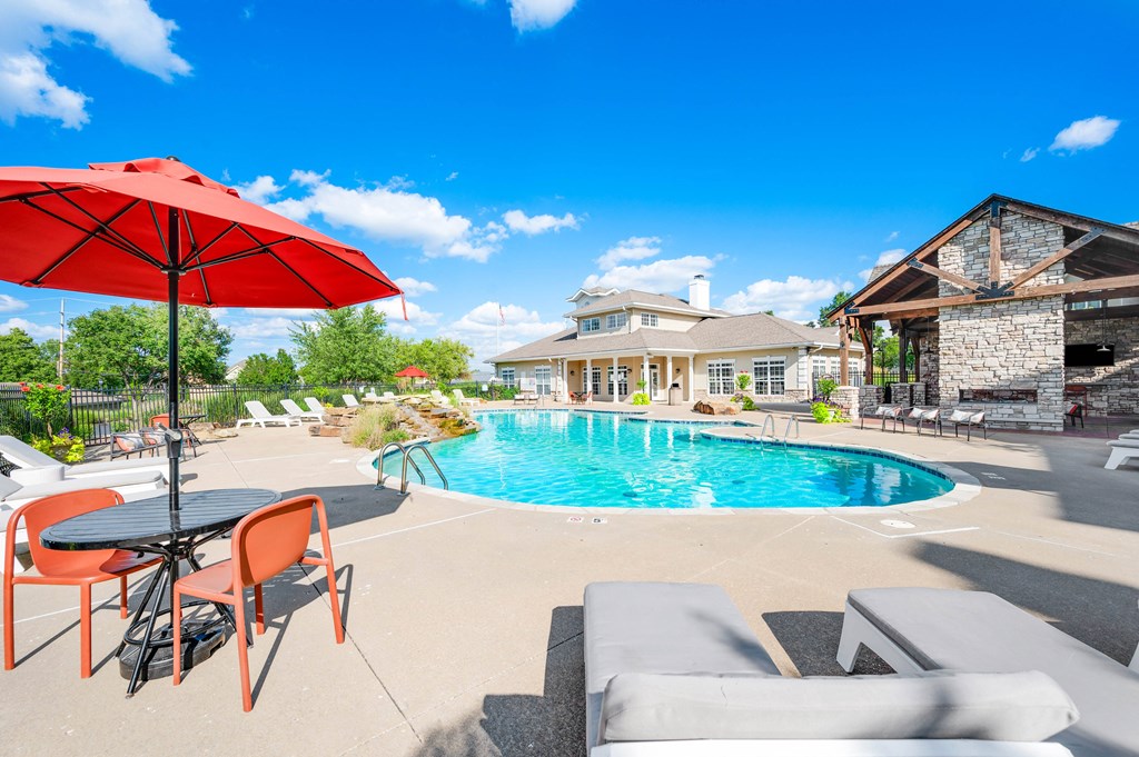 take a dip in the resort style pool