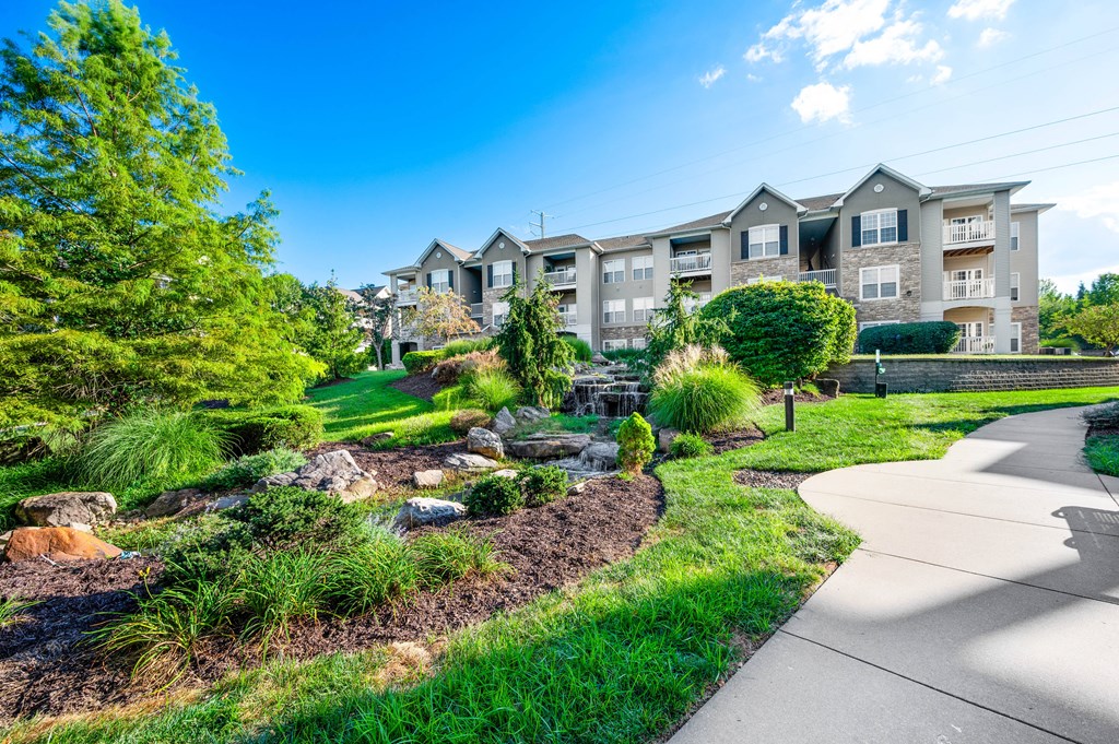 take a stroll through our landscaping at the enclave at woodbridge apartments in sugar land,