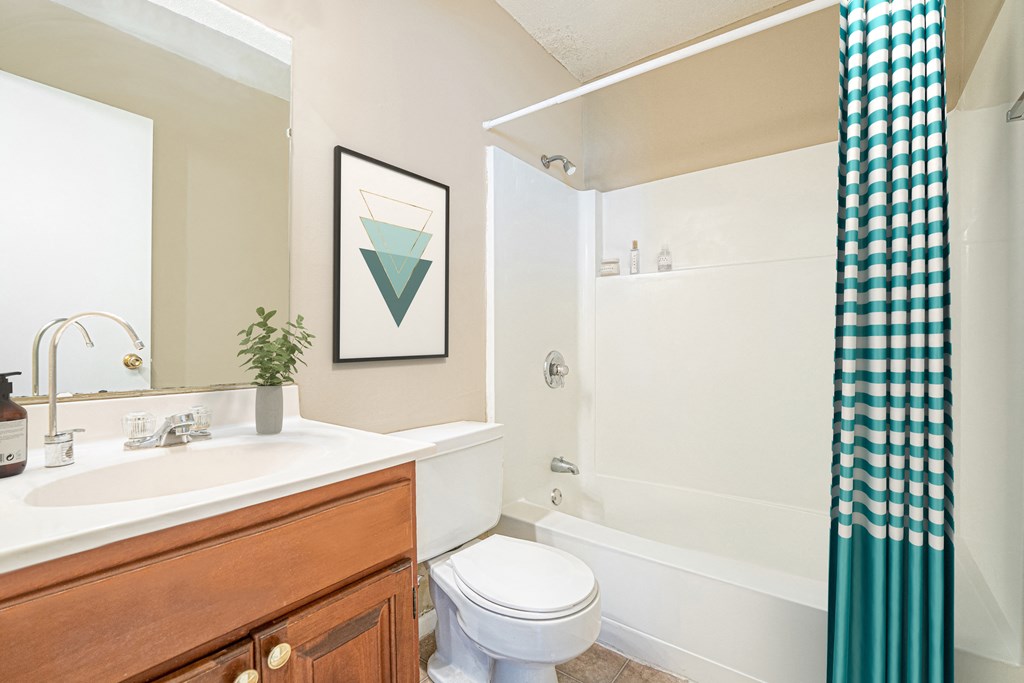 a bathroom with a shower and a sink and a toilet